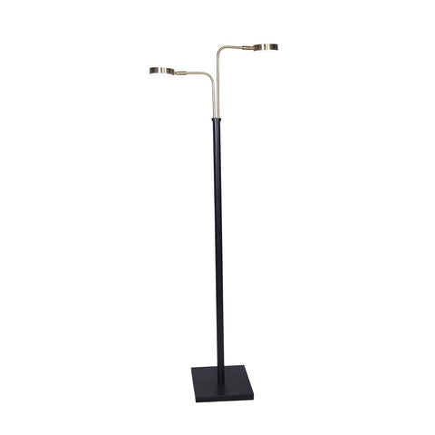 Sarantino LED Floor Lamp, 2 Adjustable Lights, Brushed Gold & Black, 51 x 148cm - SuperSaverAU - view 1