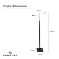Sarantino LED Floor Lamp, 2 Adjustable Lights, Brushed Gold & Black, 51 x 148cm - SuperSaverAU - view 6