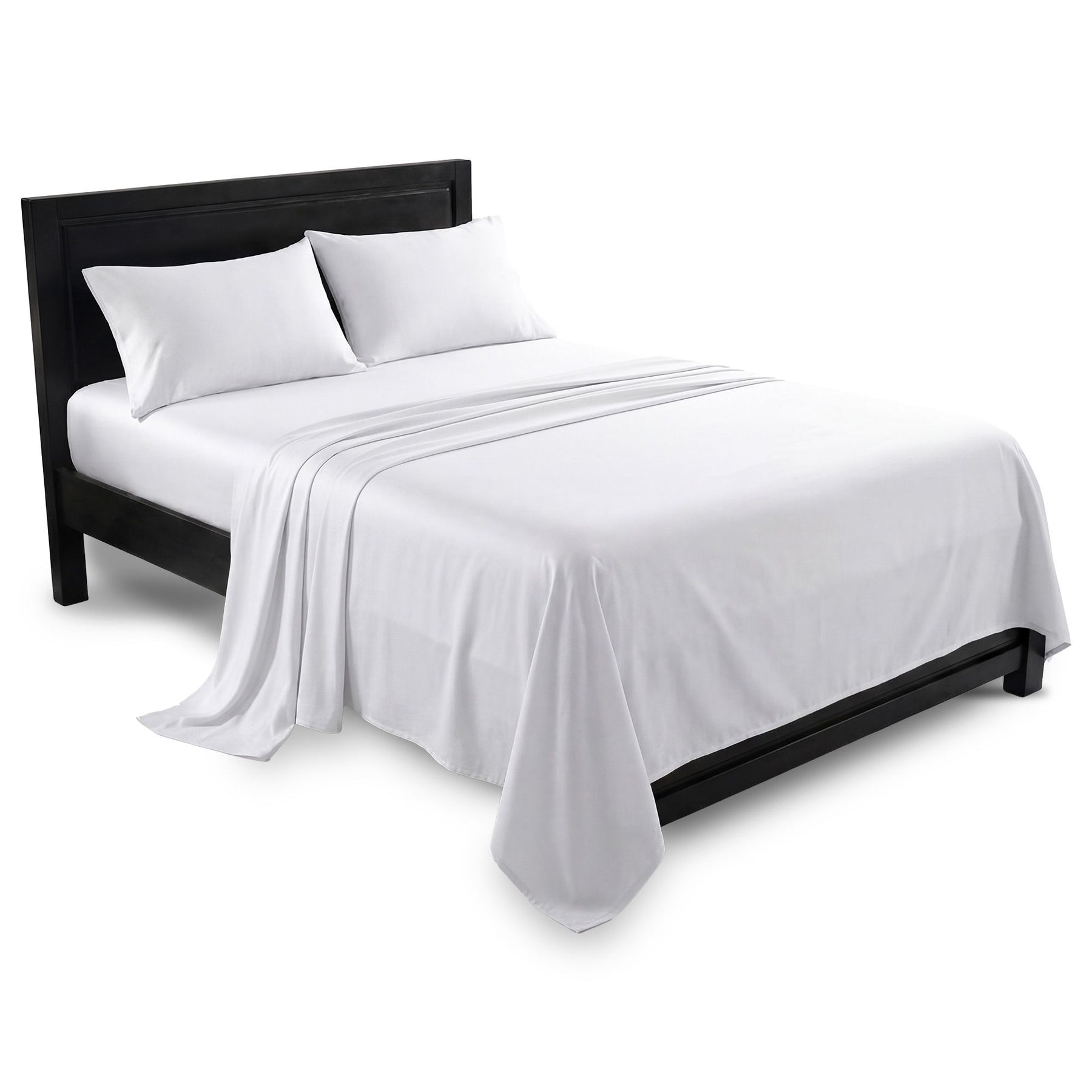 Laura Hill 750 Thread Count Pure Cotton Queen Bed Sheet Set 4 Piece Gift Pack - White - SuperSaverAU - view 4