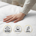 Laura Hill 750 Thread Count Pure Cotton Queen Bed Sheet Set 4 Piece Gift Pack - White - SuperSaverAU - view 5