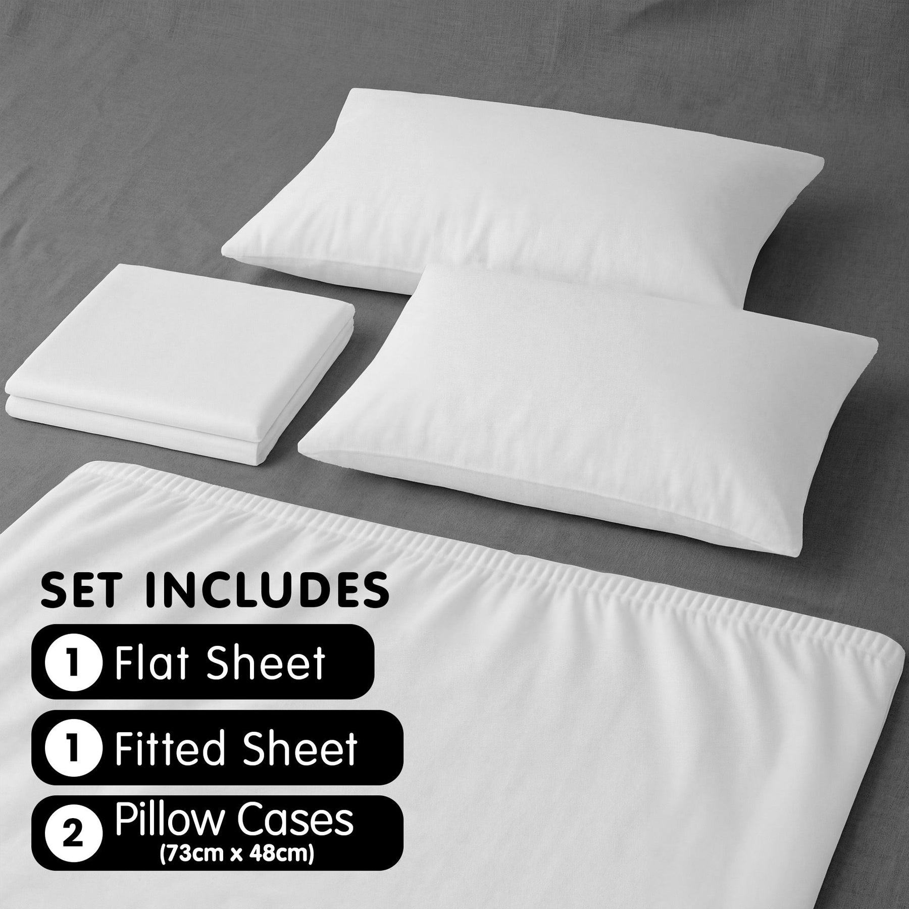 Laura Hill 750 Thread Count Pure Cotton Queen Bed Sheet Set 4 Piece Gift Pack - White - SuperSaverAU - view 6