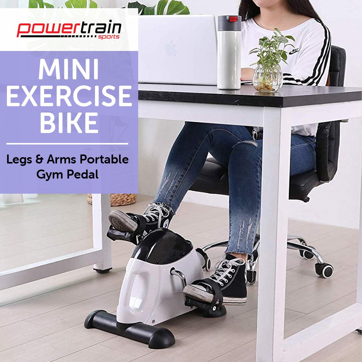 Powertrain Mini Exercise Bike Arm and Leg Pedal Exerciser - SuperSaverAU - view 5