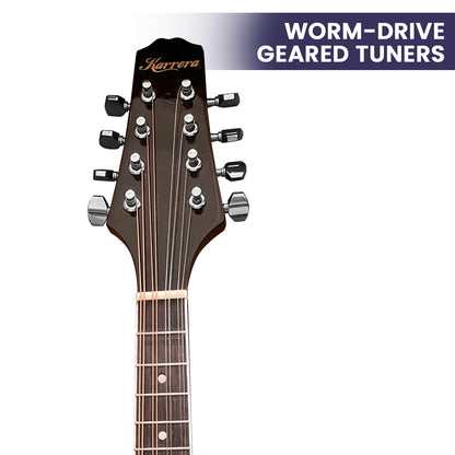 Karrera Traditional Sunburst Mandolin - 8-String Acoustic