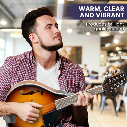 Karrera Traditional Sunburst Mandolin - 8-String Acoustic