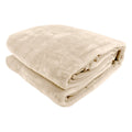 Laura Hill Faux Mink Blanket Double-Sided 600GSM Queen Size Beige - SuperSaverAU - view 2