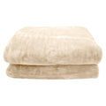 Laura Hill Faux Mink Blanket Double-Sided 600GSM Queen Size Beige - SuperSaverAU - view 4