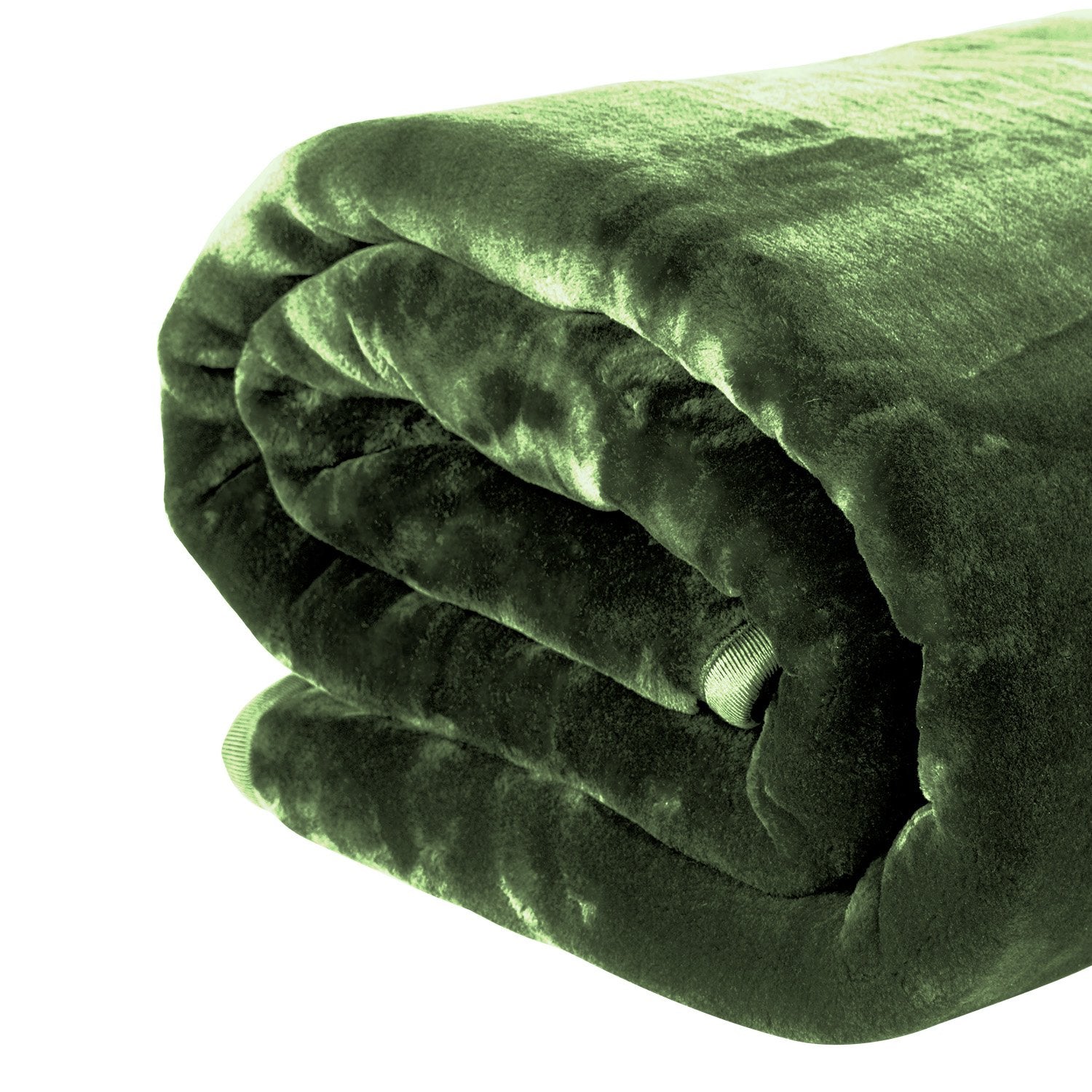 Laura Hill 600GSM Double-Sided Faux Mink Blanket – Green Queen