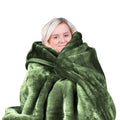 Laura Hill 600GSM Double-Sided Faux Mink Blanket – Green Queen