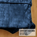Laura Hill 800GSM Double-Sided Faux Mink Blanket – Blue Queen