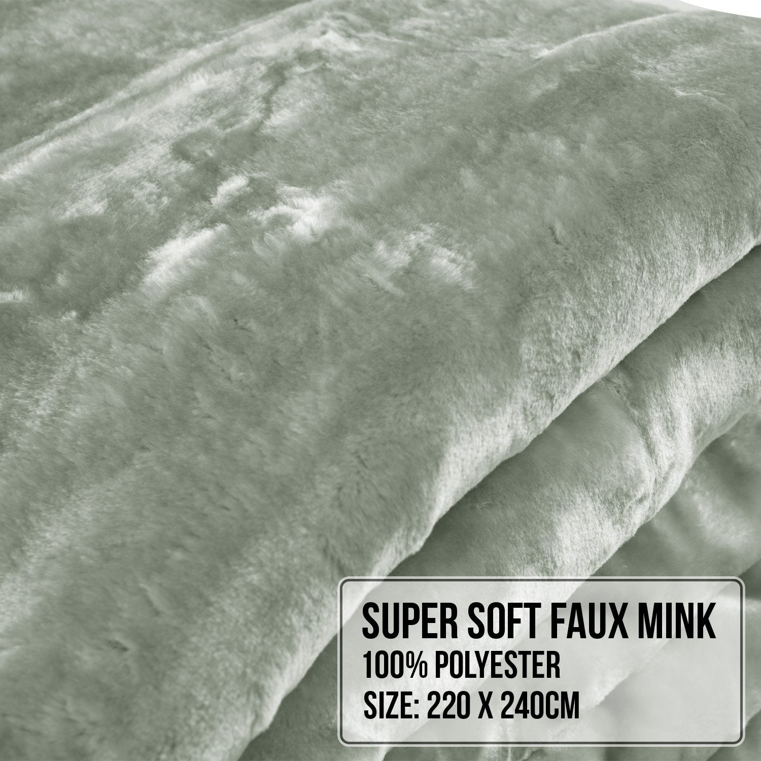Laura Hill Faux Mink Blanket Queen Size 220x240cm Double-Sided 600GSM - SuperSaverAU - view 7