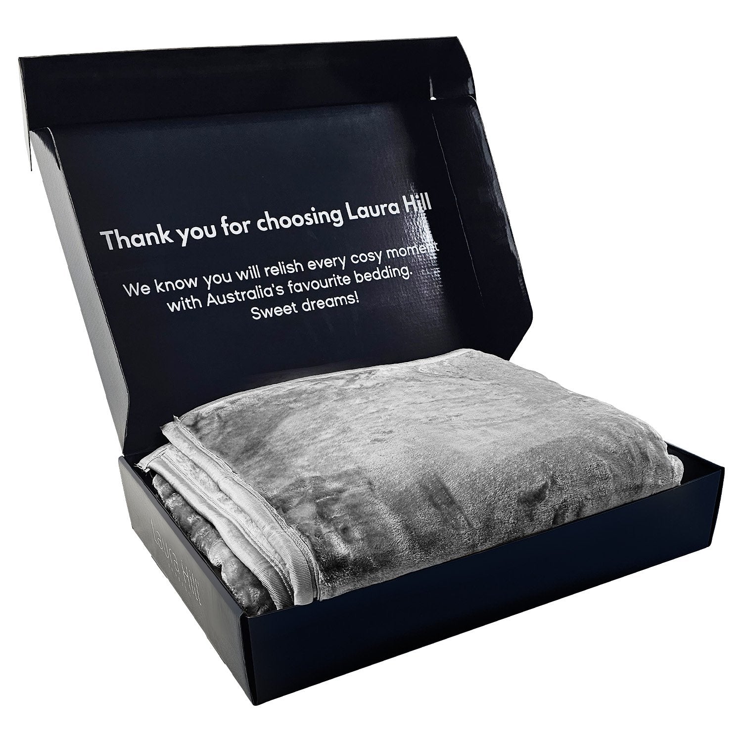 Laura Hill Faux-Mink Blanket Double Sided 220x240cm Soft Plush Throw Rug - SuperSaverAU - view 2