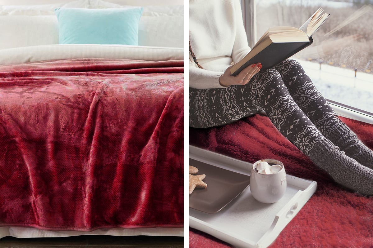 Laura Hill Faux-Mink Blanket Double Sided 220x240cm Soft Plush Throw Rug - SuperSaverAU - view 5
