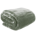 Laura Hill Faux Mink Blanket Queen Size 800GSM Double-Sided 220x240cm Sage - SuperSaverAU - view 2