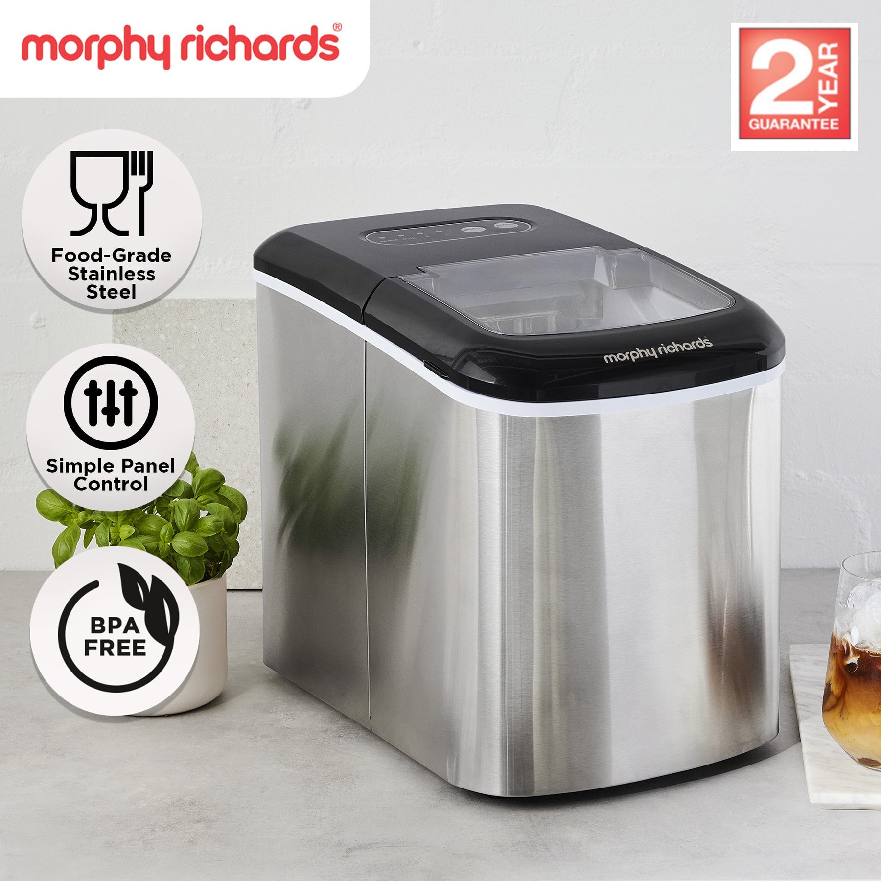 Morphy Richards 15kg Ice Maker in Stainless Steel - SuperSaverAU - view 10