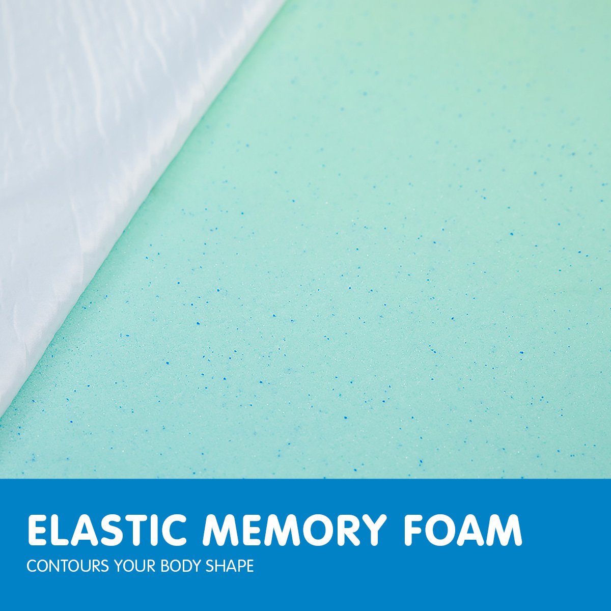 Laura Hill Cool Gel Memory Foam Mattress Topper, Bamboo Fabric Cover, Double - SuperSaverAU - view 6
