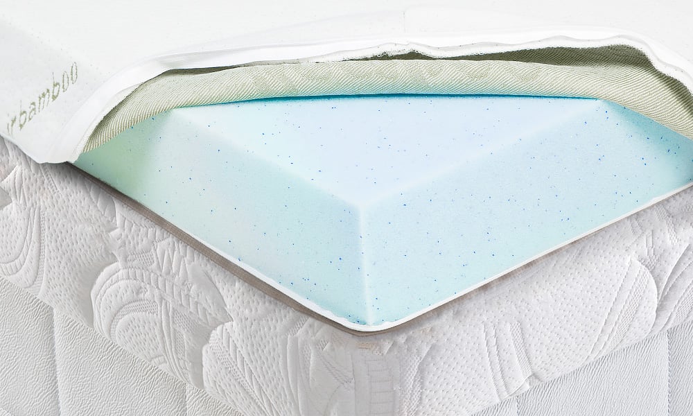 Laura Hill Cool Gel Memory Foam Mattress Topper - King Single, Breathable, Removable Cover - SuperSaverAU - view 4