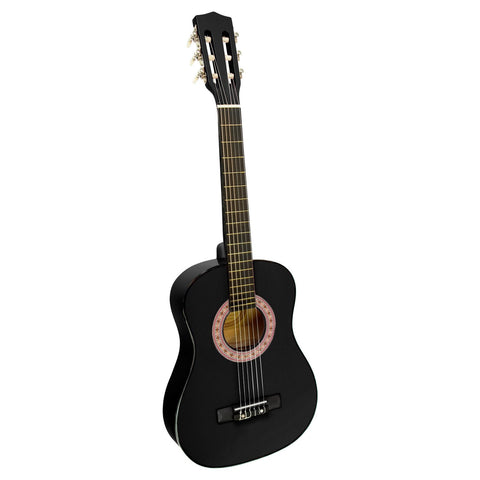 Karrera 34in Children's Wooden Acoustic Guitar - Black