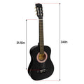 Karrera 34in Children's Wooden Acoustic Guitar - Black