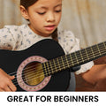 Karrera 34in Children's Wooden Acoustic Guitar - Black