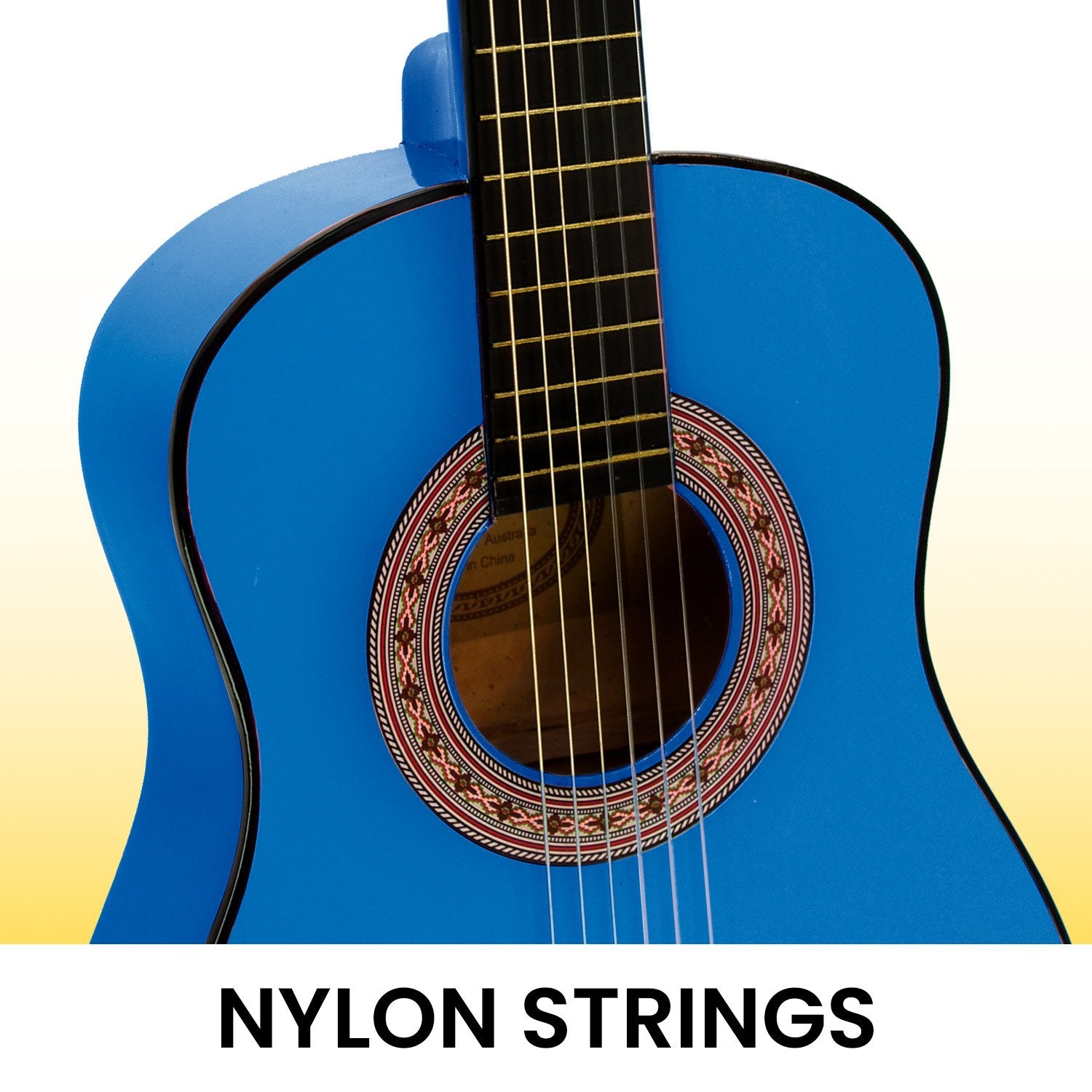 Karrera 34in Children's Wooden Acoustic Guitar - Blue