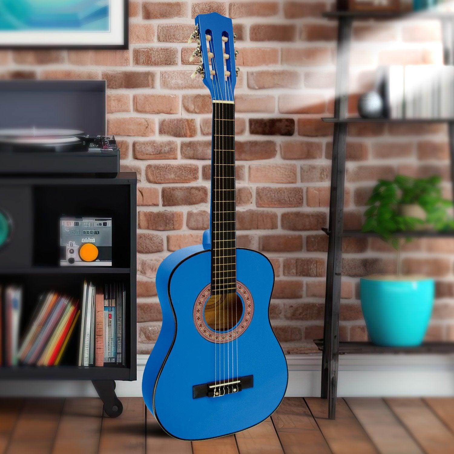 Karrera 34in Children's Wooden Acoustic Guitar - Blue