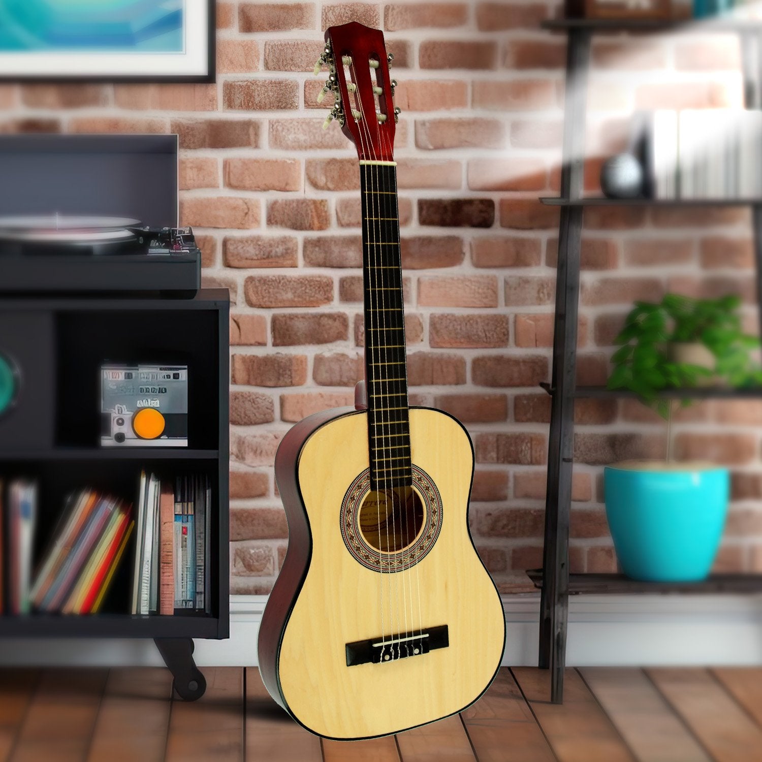 Karrera 34in Children's Wooden Acoustic Guitar - Natural