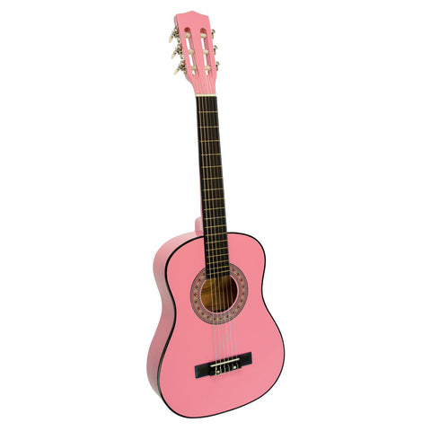 Karrera 34in Children's Wooden Acoustic Guitar - Pink