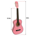 Karrera 34in Children's Wooden Acoustic Guitar - Pink