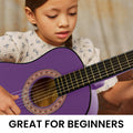 Karrera 34in Children's Wooden Acoustic Guitar - Purple