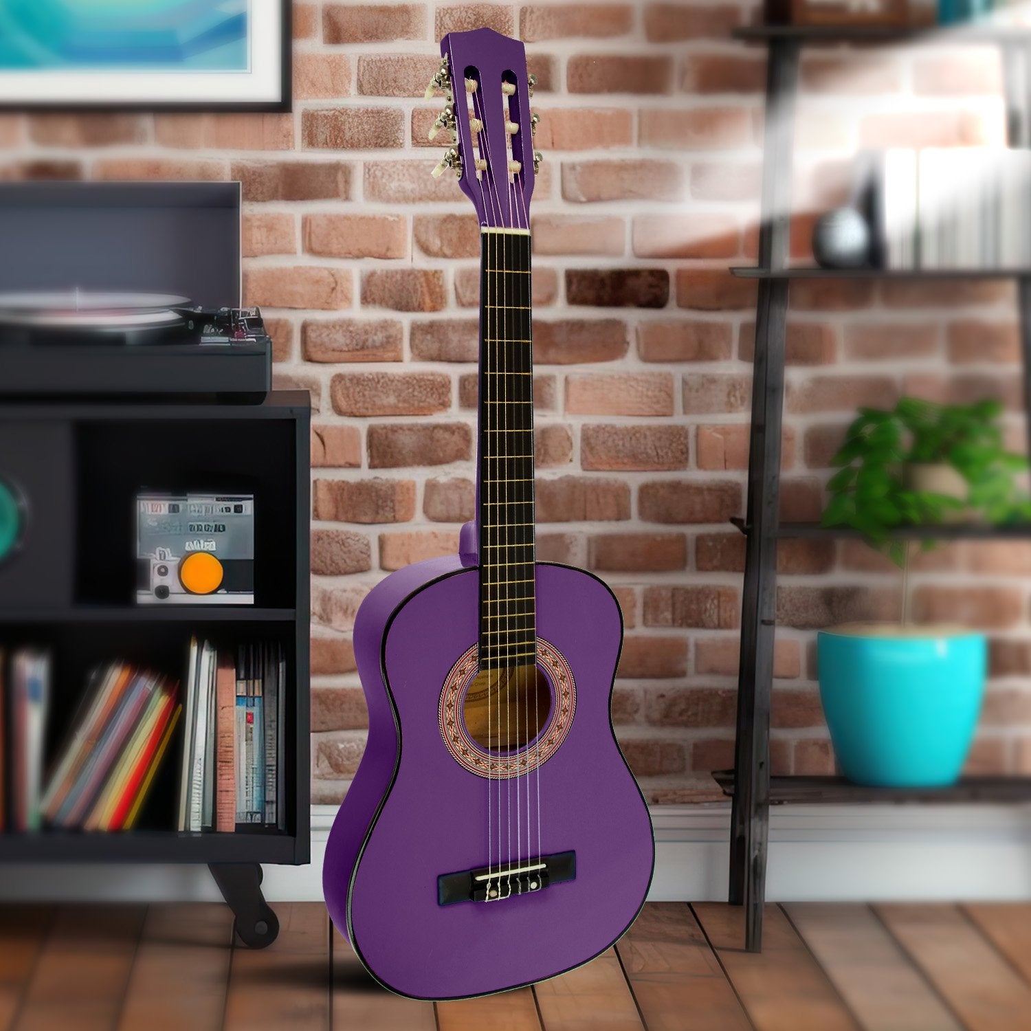 Karrera 34in Children's Wooden Acoustic Guitar - Purple