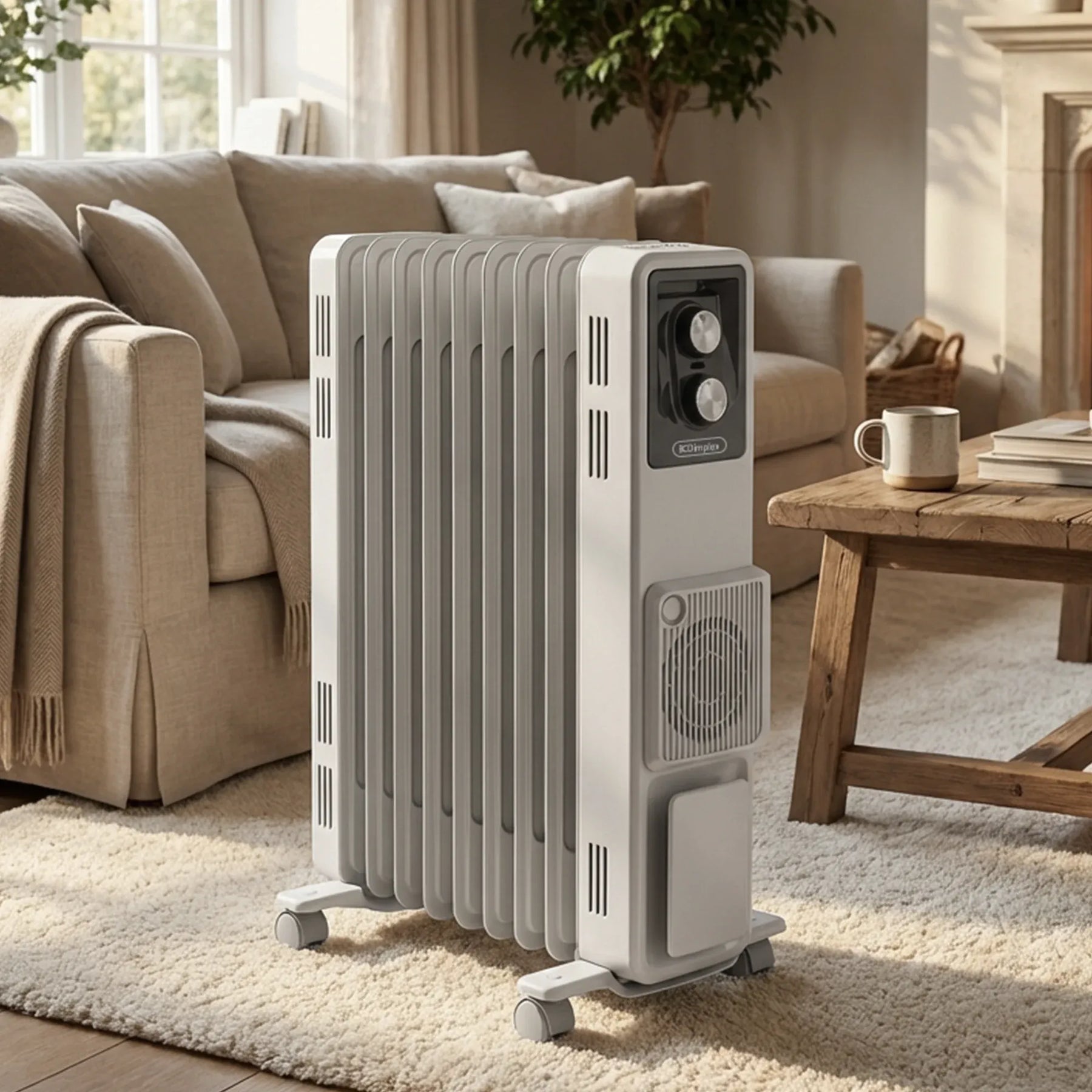 Dimplex 2.4kW Oil Column Heater with Turbo Fan 9 Fin Portable Radiator - SuperSaverAU - view 9
