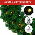 Christabelle 61cm Christmas Wreath with 40 LED Lights & 9 Functions - SuperSaverAU - view 4