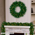 Christabelle 61cm Christmas Wreath with 40 LED Lights & 9 Functions - SuperSaverAU - view 5