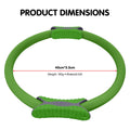 Powertrain Pilates Ring Band Yoga Home Workout Exercise Band Green - SuperSaverAU - view 5