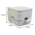 Wallaroo 10L Portable Toilet - Press Flush Pump, 10L Capacity, Durable PE/ABS - SuperSaverAU - view 3