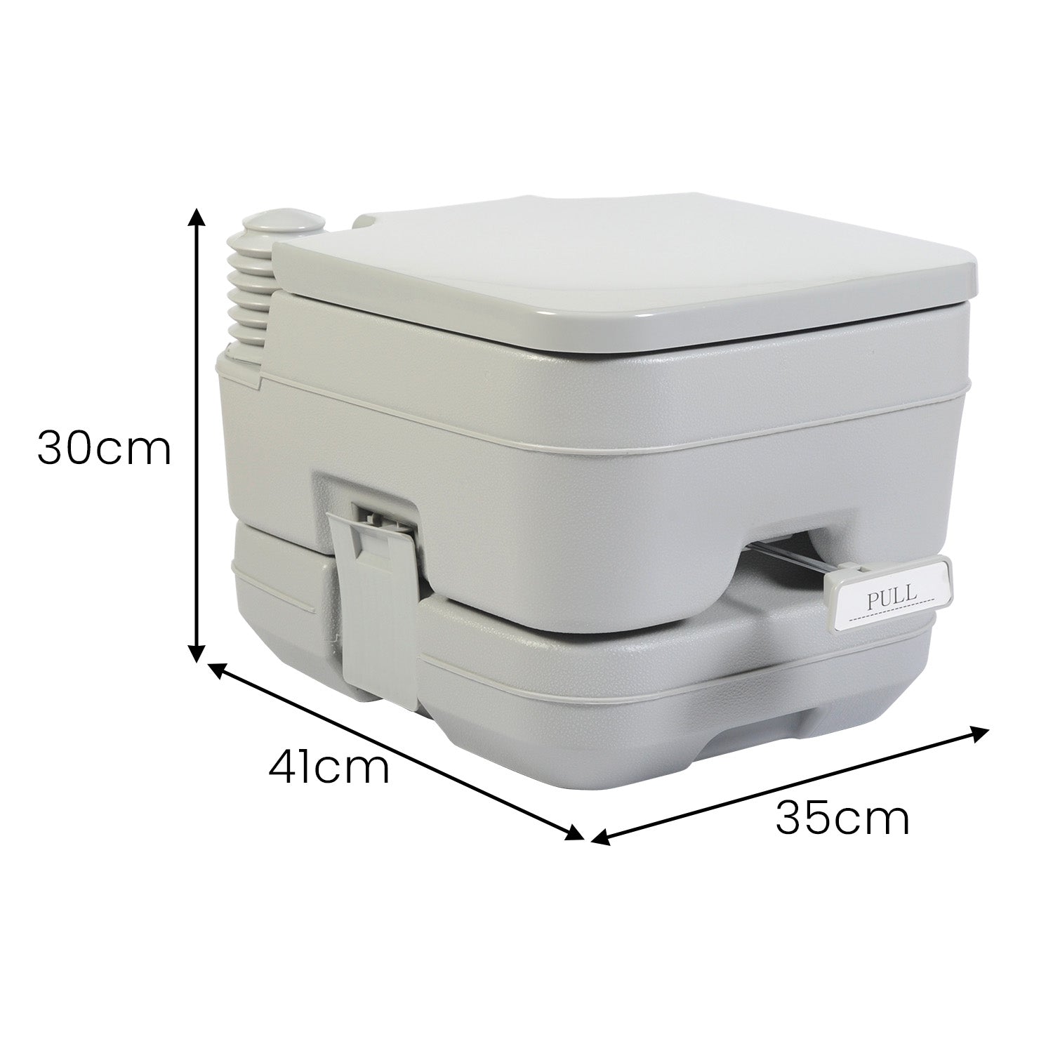 Wallaroo 10L Portable Toilet - Press Flush Pump, 10L Capacity, Durable PE/ABS - SuperSaverAU - view 3