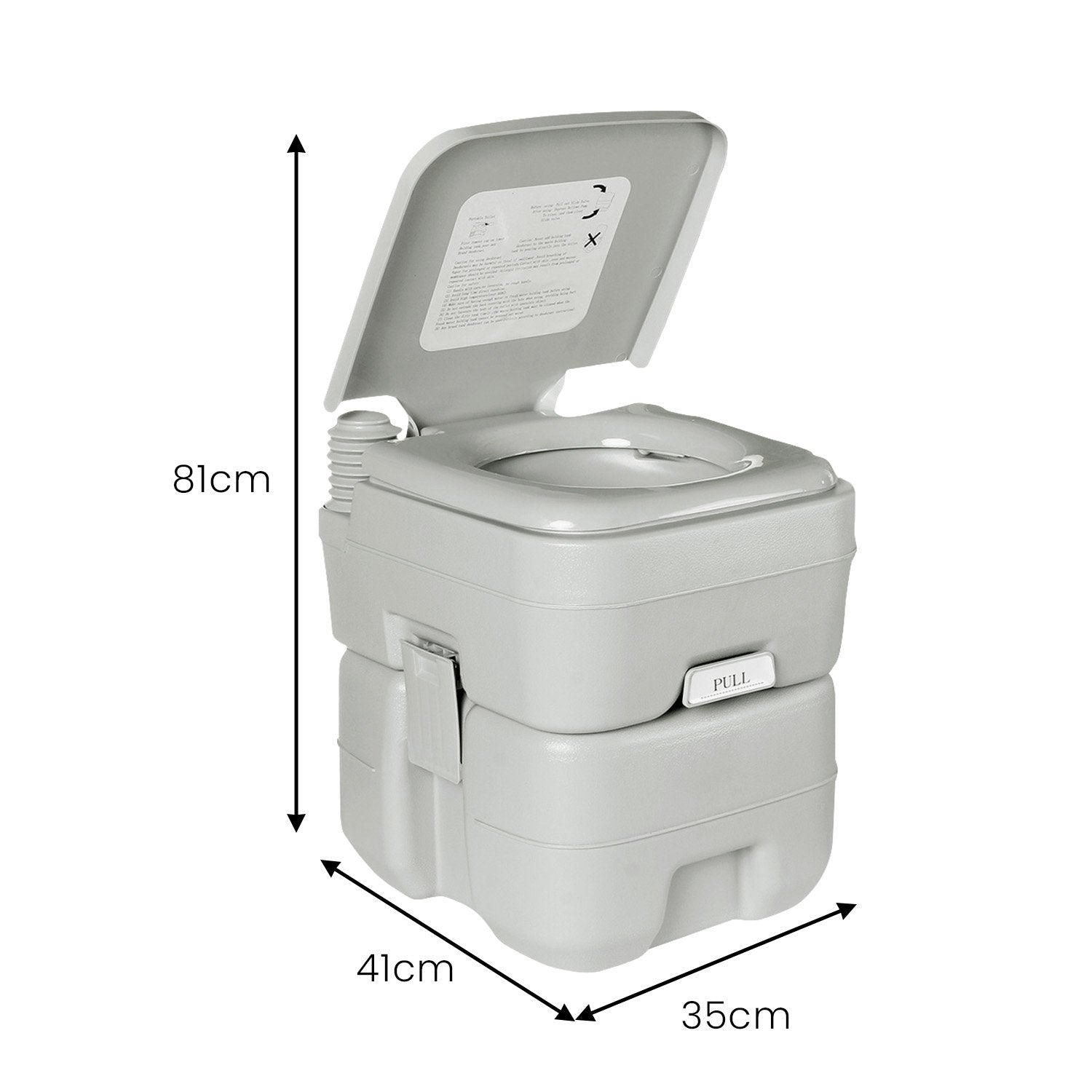 Wallaroo 20l Camping Portable Toilet Press Flush Pump - SuperSaverAU - view 2