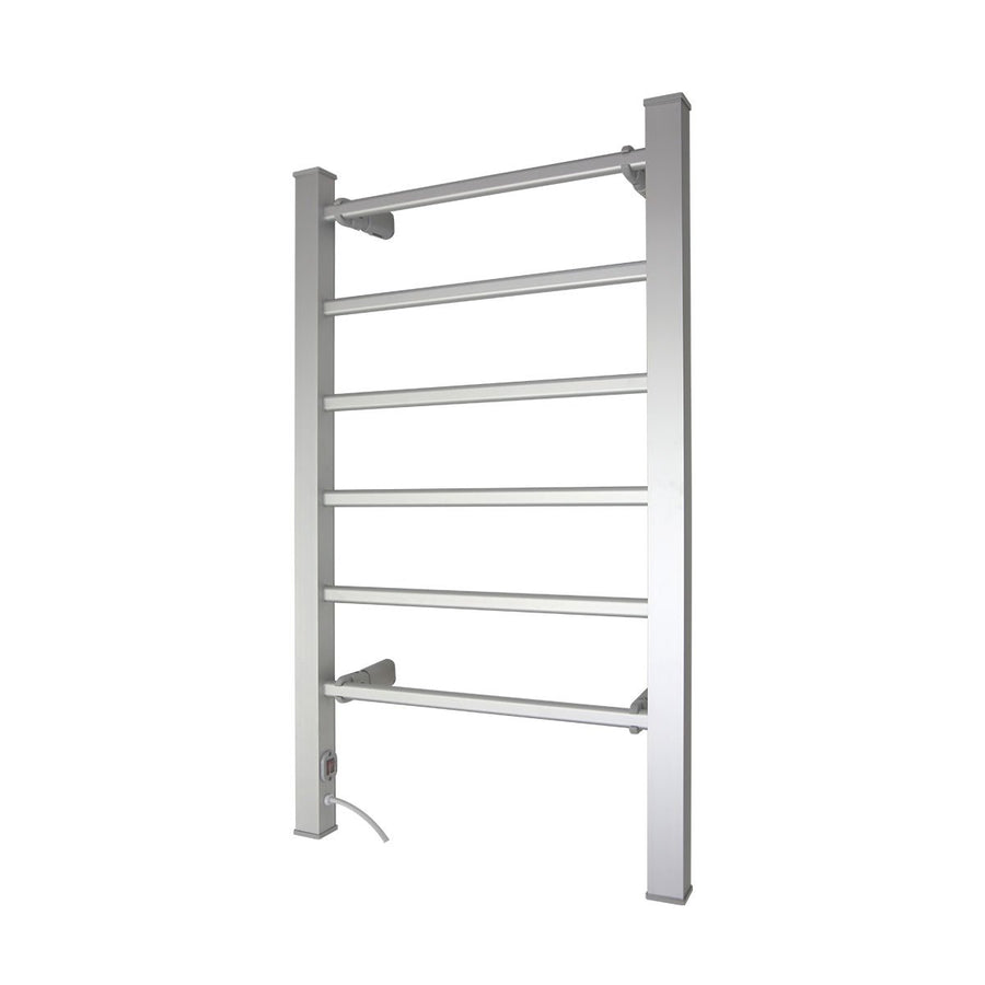 Pronti 2-in-1 Heated Towel Rack 100W - Silver, Fast Heating, Wall-Mounted/Freestanding - SuperSaverAU - view 1