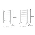Pronti 2-in-1 Heated Towel Rack 100W - Silver, Fast Heating, Wall-Mounted/Freestanding - SuperSaverAU - view 3