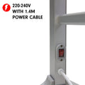 Pronti 2-in-1 Heated Towel Rack 100W - Silver, Fast Heating, Wall-Mounted/Freestanding - SuperSaverAU - view 4
