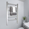 Pronti 2-in-1 Heated Towel Rack 100W - Silver, Fast Heating, Wall-Mounted/Freestanding - SuperSaverAU - view 5