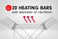 Pronti 230W Freestanding Heated Towel Dryer, 144 x 53 x 75cm, Portable Design - SuperSaverAU - view 2