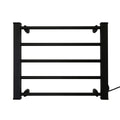 Pronti Heated Towel Rack Electric 5 Rails Wall-Mounted 450x550mm Black - SuperSaverAU - view 2