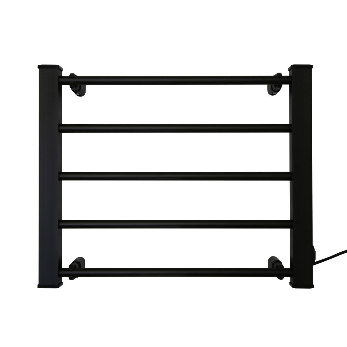 Pronti Heated Towel Rack Electric 5 Rails Wall-Mounted 450x550mm Black - SuperSaverAU - view 2