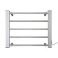Pronti Heated Towel Rack 5 Rails Wall-Mounted 450x550mm 45C-55C Silver - SuperSaverAU - view 1