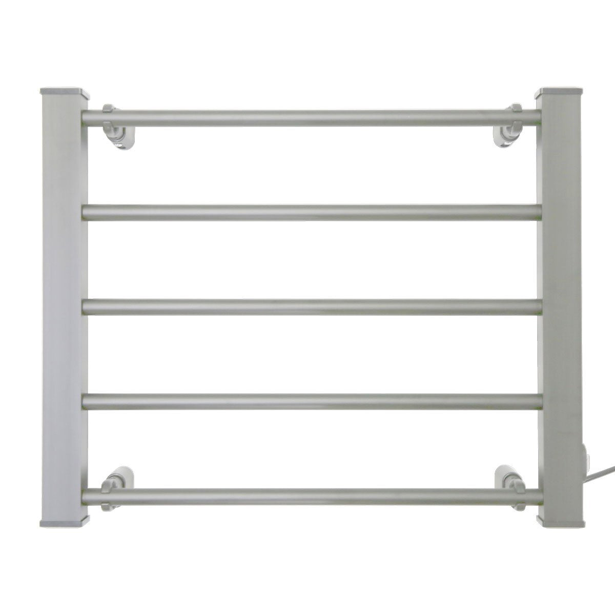 Pronti Heated Towel Rack 5 Rails Wall-Mounted 450x550mm 45C-55C Silver - SuperSaverAU - view 3