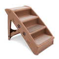 Furtastic 50cm Foldable Pet Stairs - Sturdy, Non-Slip, Easy to Store - Brown - SuperSaverAU - view 1