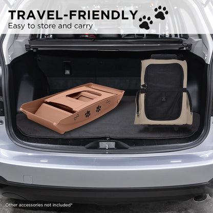 Furtastic 50cm Foldable Pet Stairs - Sturdy, Non-Slip, Easy to Store - Brown