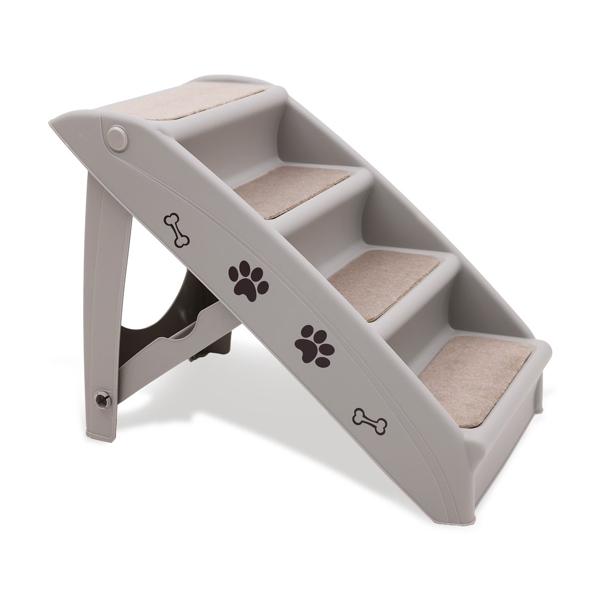 Furtastic 50cm Foldable Pet Stairs with Non-Slip Mat for Small Dogs & Cats