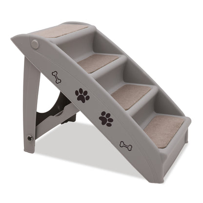 Furtastic 50cm Foldable Pet Stairs with Non-Slip Mat for Small Dogs & Cats
